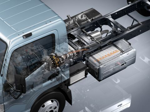 Brennstoffzellen-Hybrid Bus Mercedes-Benz Fuso Canter Eco Hybrid 2012